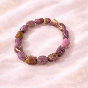 Natural Raw Ruby Stone Healing Bracelet | Handcrafted Gemstone Beads Bracelet