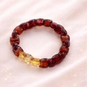 Red Carnelian & Citrine Crystal Bracelet (Energy Boost Healing Bracelet)
