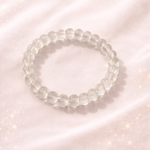 Elegant Clear Crystal Beaded Bracelet | Minimalist Stretch Bracelet for Women & Men