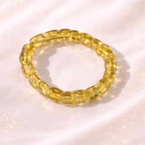 Elegant Yellow Crystal Beaded Bracelet | Stretchable Minimalist Fashion Bracelet