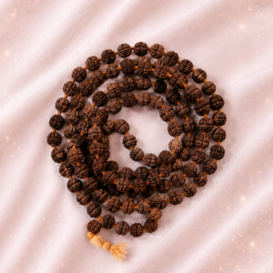 Natural 5 Mukhi Rudraksha Mala – 108 Beads Prayer & Meditation Necklace